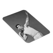 Mann wirft Shotput Magnet (Rechte Seite)
