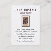 Mann-Wringen-Bär - Vintage Lithographie Visitenkarte (Rückseite)