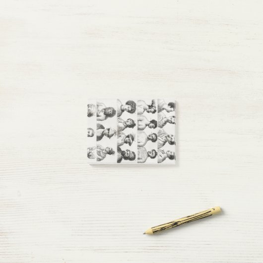 Mann, Wunder, Räuber, eiserner Mann, Portrait Post-it Klebezettel (Auf Schreibtisch)