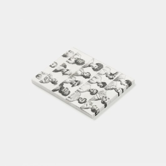 Mann, Wunder, Räuber, eiserner Mann, Portrait Post-it Klebezettel (angewinkelt)