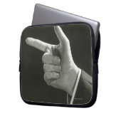 Mann-Zeigen Laptopschutzhülle (Vorderseite Links)