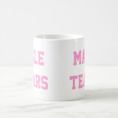 Mann zerreißt ironisches Misandry Rosa Kaffeetasse (Mittel)