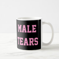 Mann zerreißt ironisches Misandry rosa Schwarzes