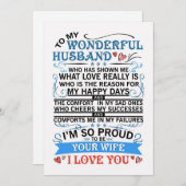 Mann zu meinem wunderbaren Ehemann Feiertagskarte (Vorne/Hinten)