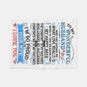 Mann zu meinem wunderbaren Ehemann Fleecedecke (Vorderseite (Horizontal))