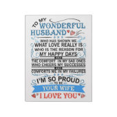 Mann zu meinem wunderbaren Ehemann Notizblock (Rotiert)