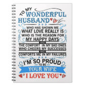 Mann zu meinem wunderbaren Ehemann Notizblock (Vorderseite)