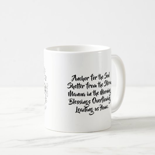 Manna-Mandala Kaffeetasse (VorderseiteRechts)