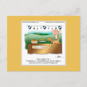 MANNA-PRENEUR Cartoon Postcard bis April McCallum Postkarte