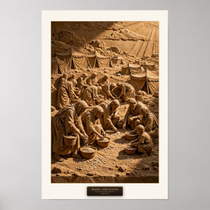 Manna vom Himmel — Sculpted Scripture Poster