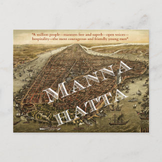 Mannahatta — Whitman's Manhattan Postkarte
