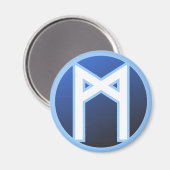 Mannaz Man Rune Magnet (Vorderseite/Rückseite)
