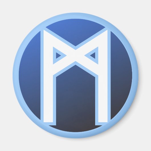 Mannaz Man Rune Magnet (Vorne)
