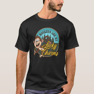 Männchen Affen sind mein glücklicher Charme Tier 2 T-Shirt