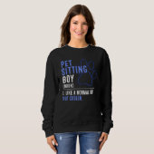 Männchen Haustiere sitzen Junge wie ein normaler J Sweatshirt (Vorne ganz)