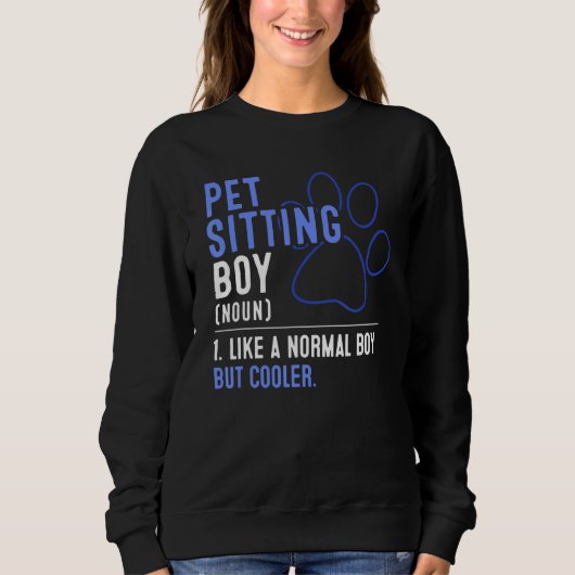 Männchen Haustiere sitzen Junge wie ein normaler J Sweatshirt (Vorderseite)