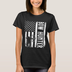 Männchen Jagen amerikanische Flagge für Compound B T-Shirt