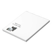 Männchen mit leichtem Reiter-Notepad Notizblock (Rotiert)