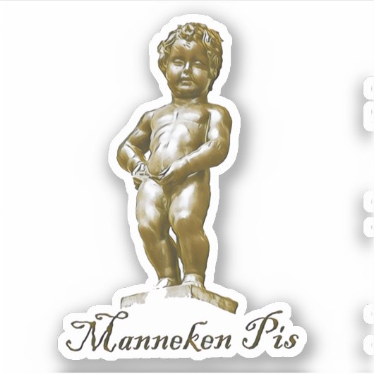 Manneken Pis - Belgien - Brüssel - Brüssel Aufkleber (Vorderseite)