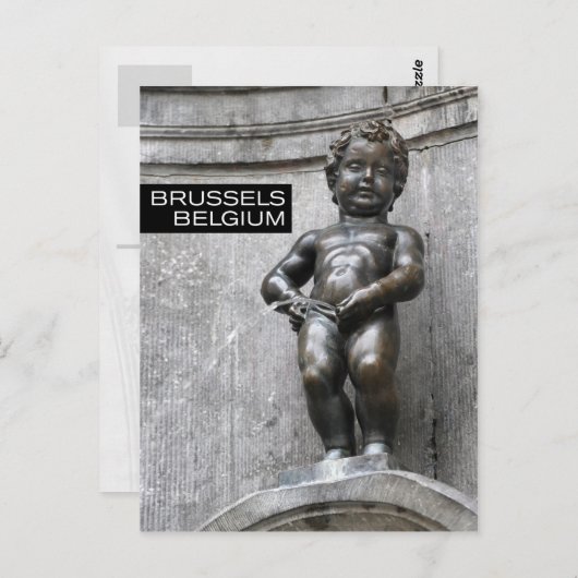 Manneken Pis in Brüssel Belgien Postkarte (Vorne/Hinten)