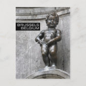 Manneken Pis in Brüssel Belgien Postkarte (Vorderseite)