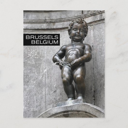 Manneken Pis in Brüssel Belgien Postkarte (Vorderseite)