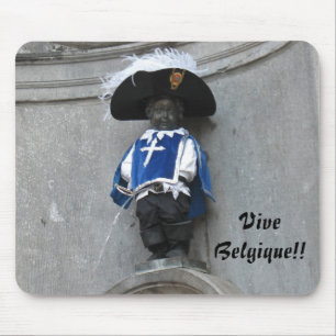 Manneken Pis Mousepad, Titel: Vive Belgique!! Mousepad