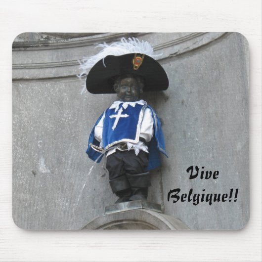 Manneken Pis Mousepad, Titel: Vive Belgique!! Mousepad (Vorne)