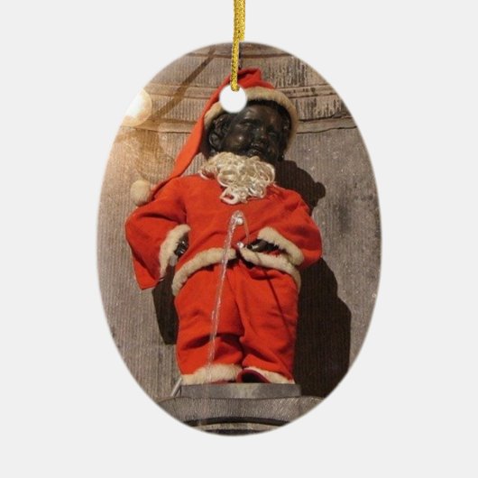Mannekin Pis Christmastime Keramik Ornament (Vorne)