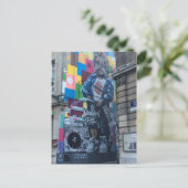 Mannekin Pis Gebäude Graffiti Brüssel Belgien Postkarte (Stehend Vorderseite)