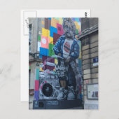 Mannekin Pis Gebäude Graffiti Brüssel Belgien Postkarte (Vorne/Hinten)