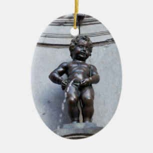 Mannekin Pis in Brüssel Keramikornament