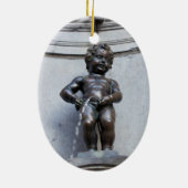 Mannekin Pis in Brussels Keramikornament (Hinten)