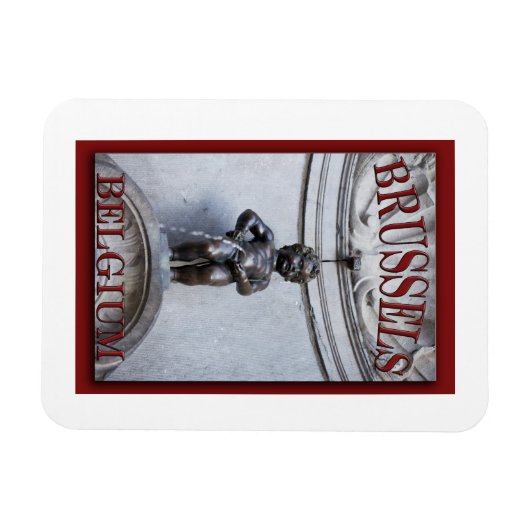 Mannekin Pis in Brussels Magnet (Horizontal)