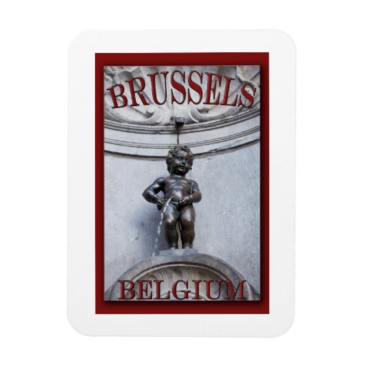 Mannekin Pis in Brussels Magnet (Vertikal)