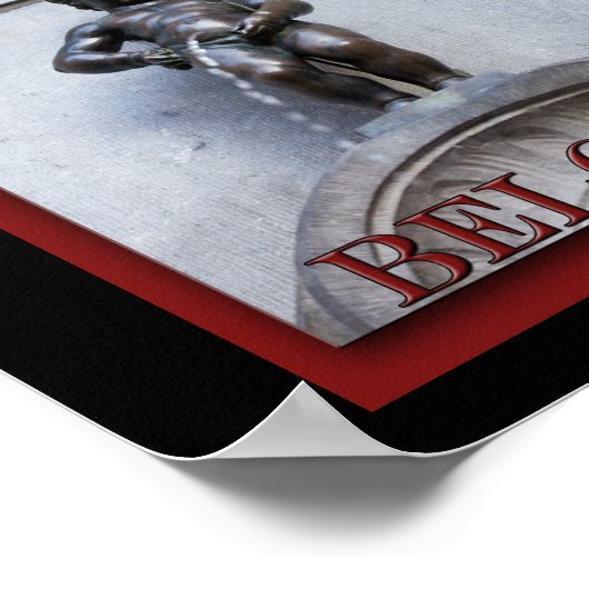 Mannekin Pis in Brussels Poster (Ecke)