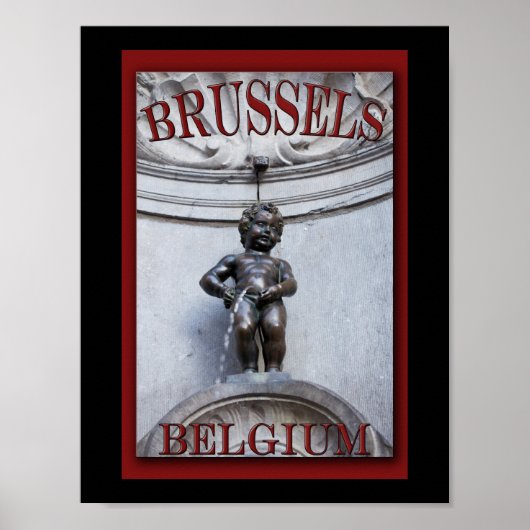 Mannekin Pis in Brussels Poster (Vorne)