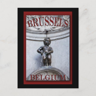 Mannekin Pis in Brussels Postkarte