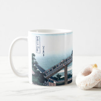 Mannen Brücke, Fukaga Ukiyo-e durch Hokusai, Kaffeetasse