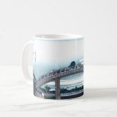 Mannen Brücke, Fukaga Ukiyo-e durch Hokusai, Kaffeetasse (Vorderseite Links)