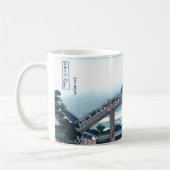 Mannen Brücke, Fukaga Ukiyo-e durch Hokusai, Kaffeetasse (Links)