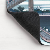 Mannen Brücke, Fukaga Ukiyo-e durch Hokusai, Mousepad (Ecke)