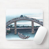 Mannen Brücke, Fukaga Ukiyo-e durch Hokusai, Mousepad (Mit Mouse)