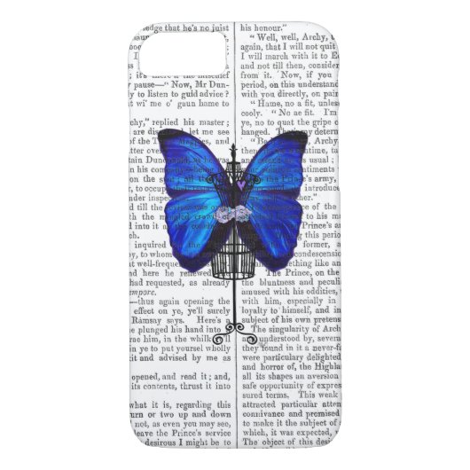 Mannequin Blue Butterfly Case-Mate iPhone Hülle (Rückseite)