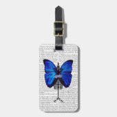 Mannequin Blue Butterfly Gepäckanhänger (Vorderseite vertikal)