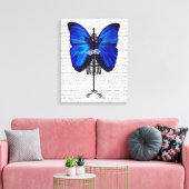Mannequin Blue Butterfly Leinwanddruck (Insitu (Wohnzimmer))