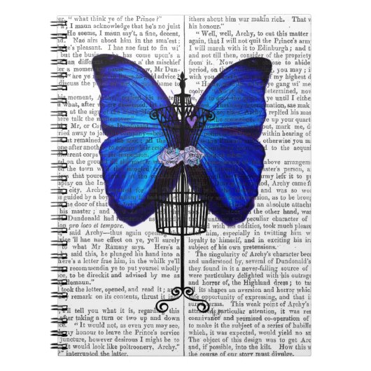 Mannequin Blue Butterfly Notizblock (Vorderseite)