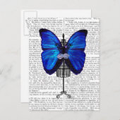 Mannequin Blue Butterfly Postkarte (Vorne/Hinten)