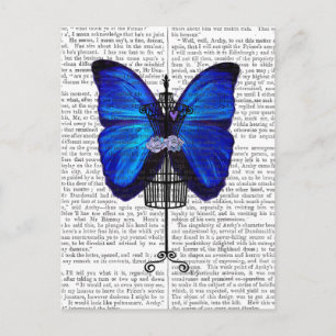 Mannequin Blue Butterfly Postkarte
