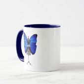 Mannequin Blue Butterfly Tasse (Vorderseite Links)